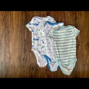 3 pack Whale onesies